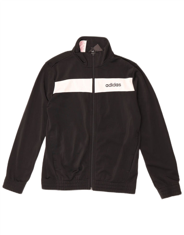 ADIDAS Træningsdragt til drenge Topjakke 10-11 år Sort Colourblock Polyester