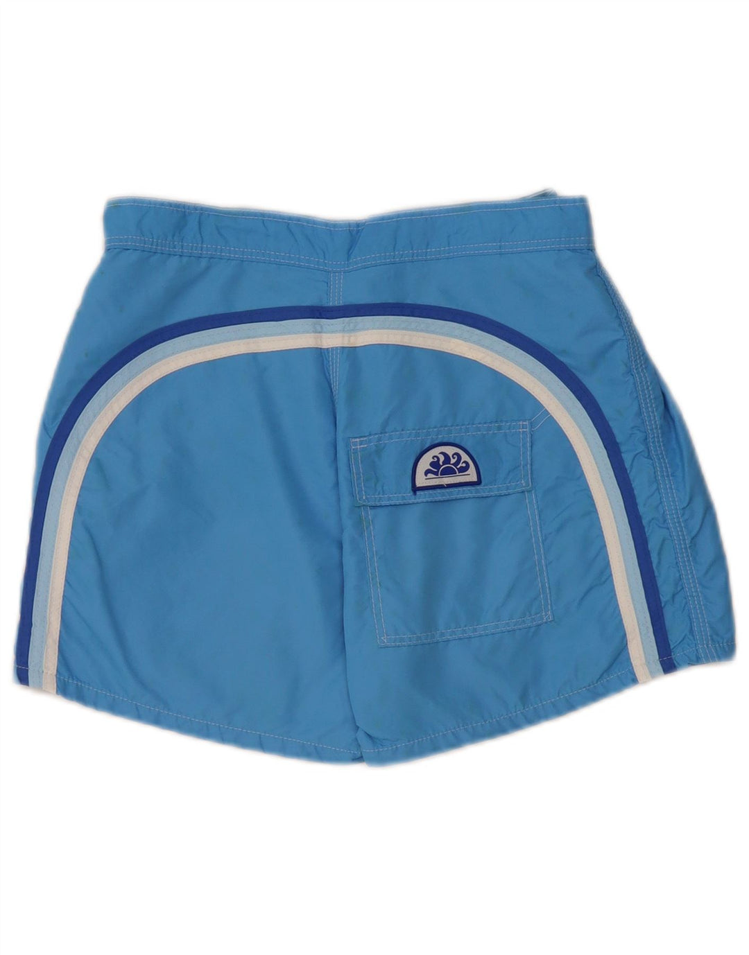 Sundek Herre badeshorts Medium blå stribet nylon