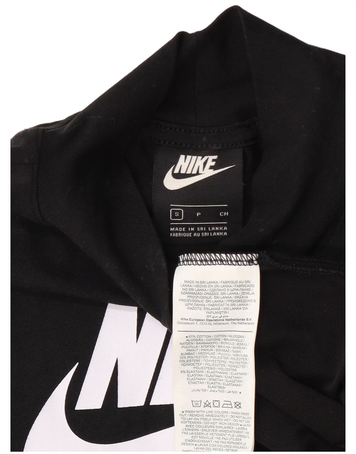 Nike Womens Crop Grafisk Vest Top UK 10 Small Black Bomuld