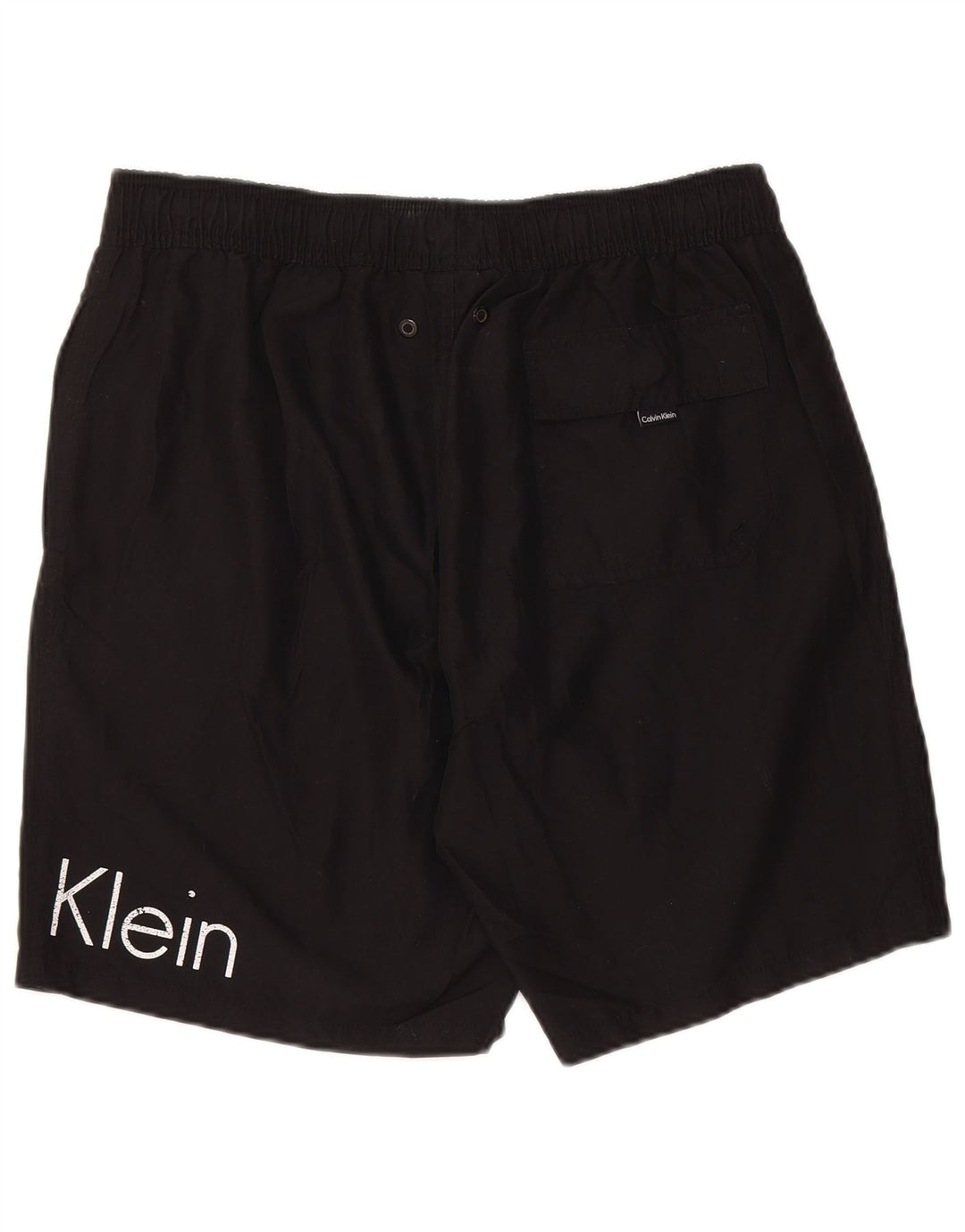 CALVIN KLEIN Grafiske badeshorts til mænd Stor sort polyester