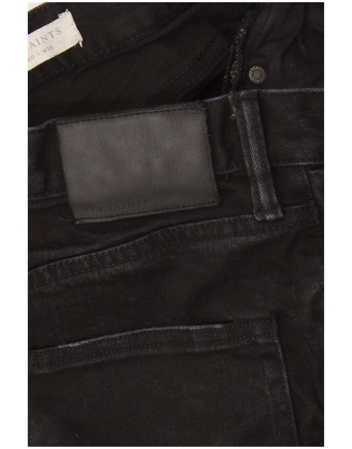 ALL SAINTS Herre REED Slim Jeans W30 L31 Sort Bomuld