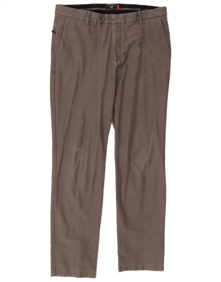 Dockers Herre Slim Chino Bukser W34 L31 Grå Bomuld