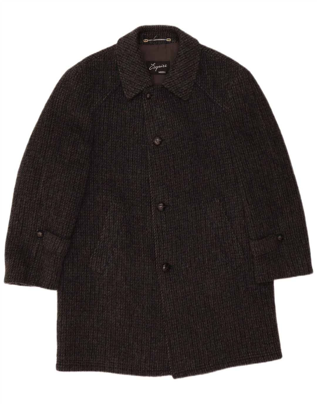 Esquire Herre Overfrakke IT 48 Medium Grey Virgin Wool