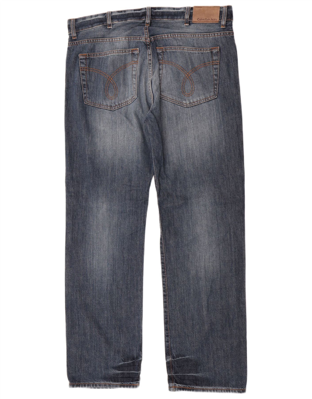 Calvin Klein Herre Straight Jeans W36 L32 Blå Bomuld