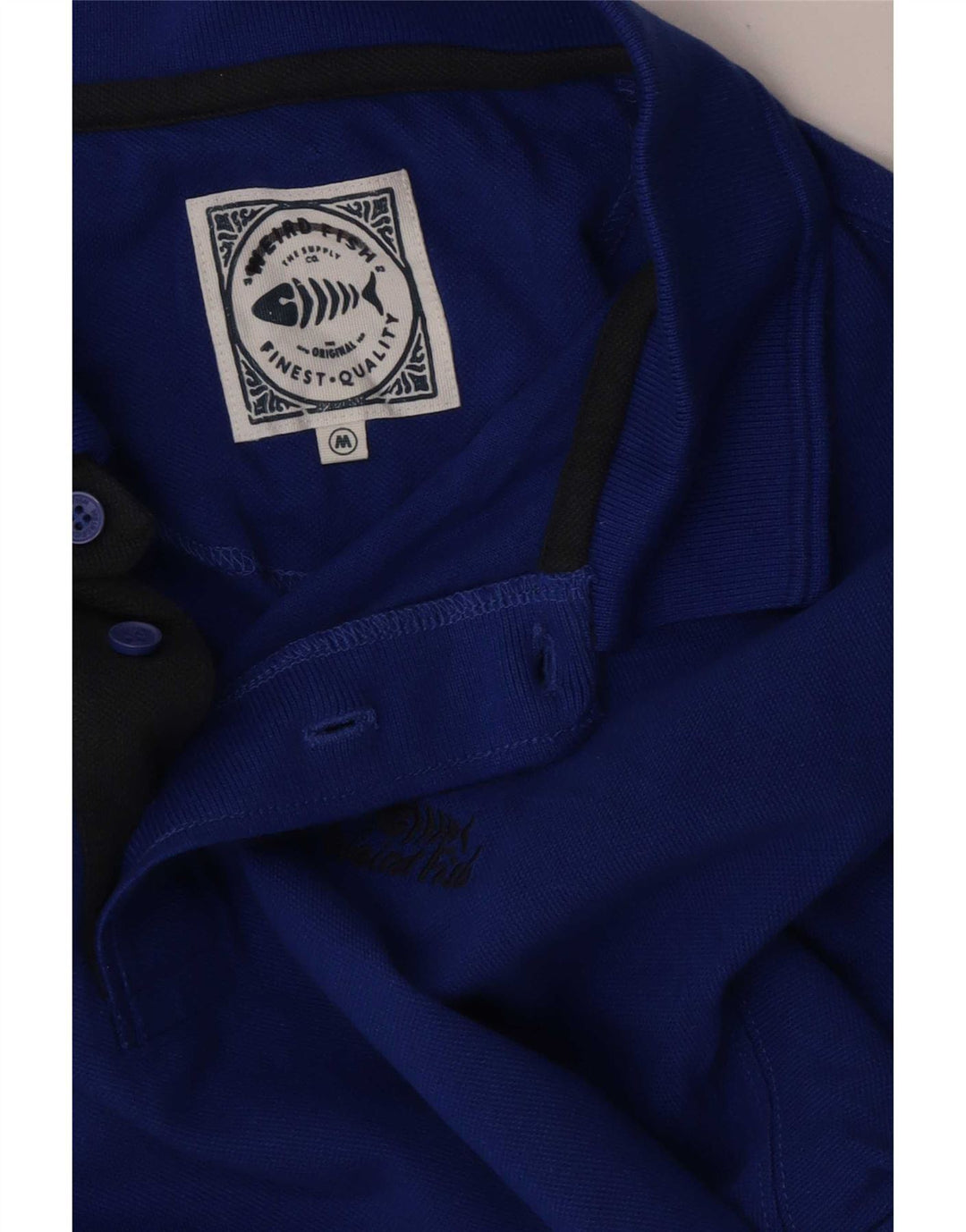 Weird Fish Herre Polo Shirt Medium Blue