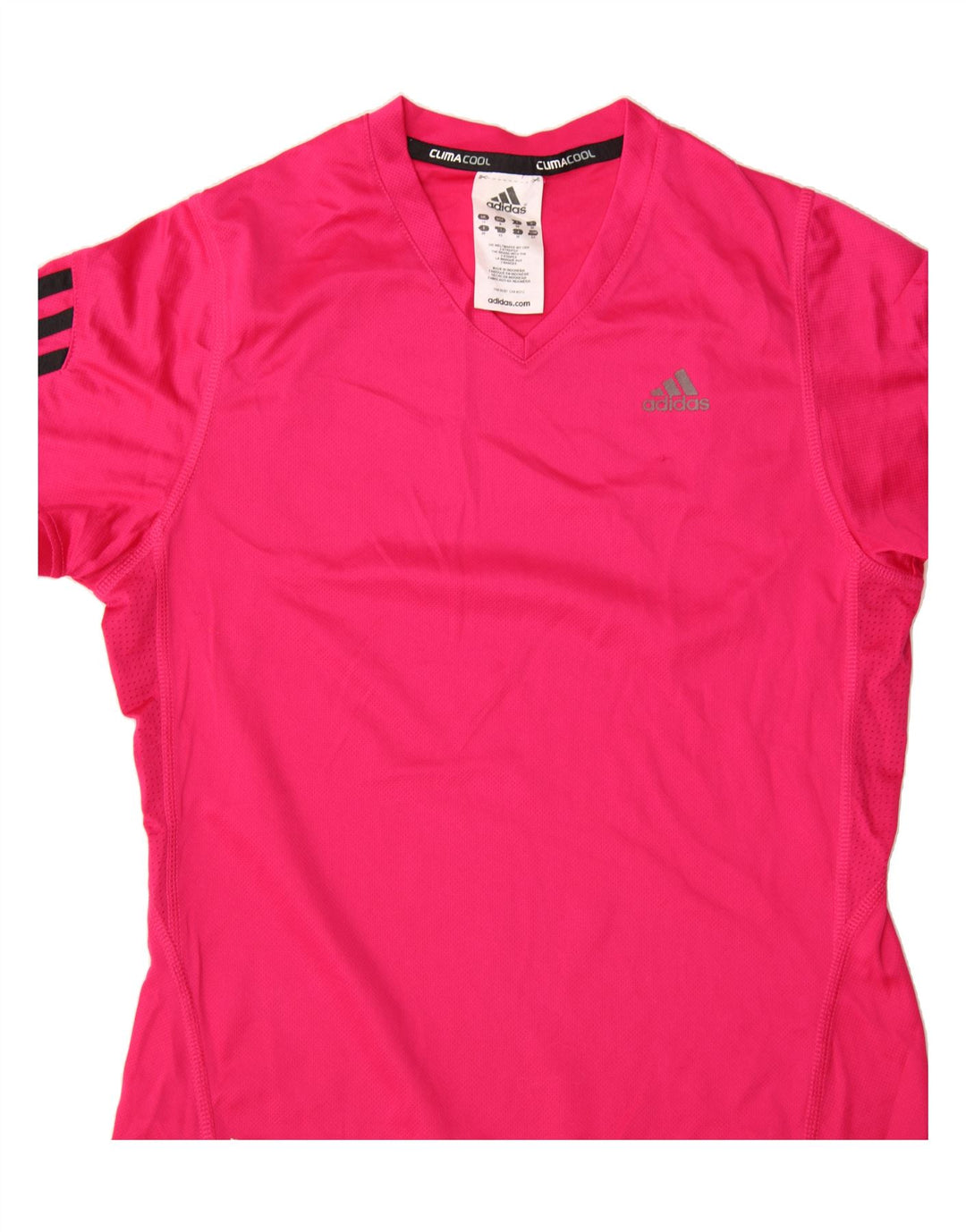 ADIDAS Girls Climacool T-Shirt Top 9-10 Years Pink Polyester Vintage Adidas and Second-Hand Adidas from Messina Hembry 