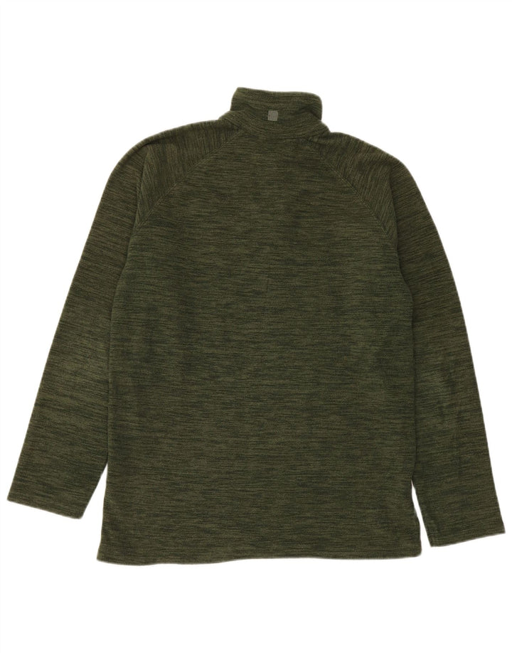Mountain Warehouse Herre Zip Neck Fleece Jumper Lille Grøn Flecked