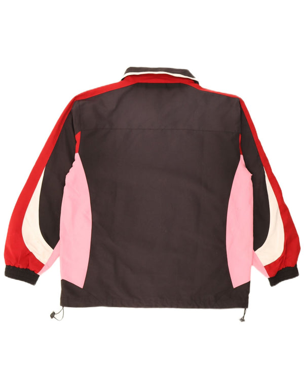 Vintage træningsdragt til mænd Top jakke Lille sort Colourblock Polyester