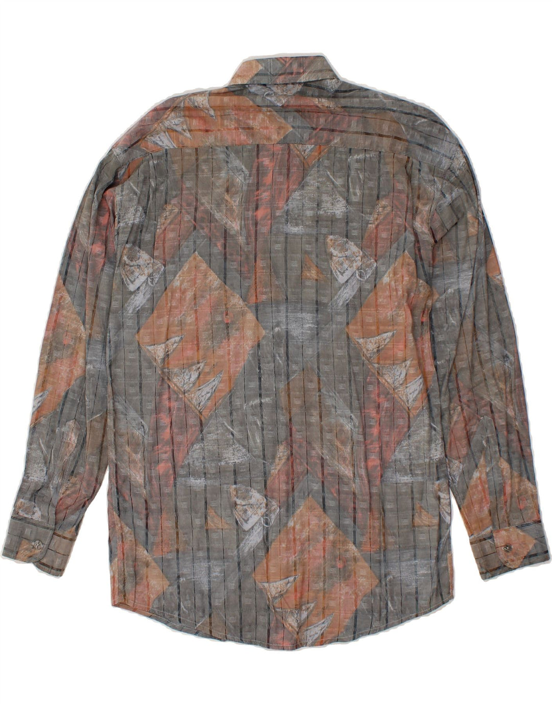 CANDA Mens Graphic Shirt Size 37/38 14 1/2 Small Grey Check Vintage Canda and Second-Hand Canda from Messina Hembry 
