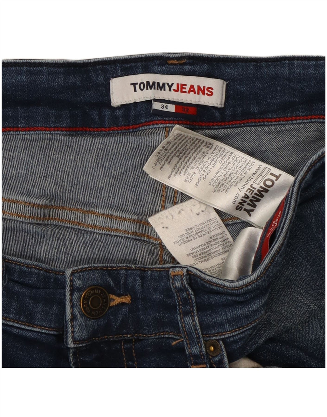 TOMMY HILFIGER Slim Jeans til mænd W34 L32 Blå Bomuld