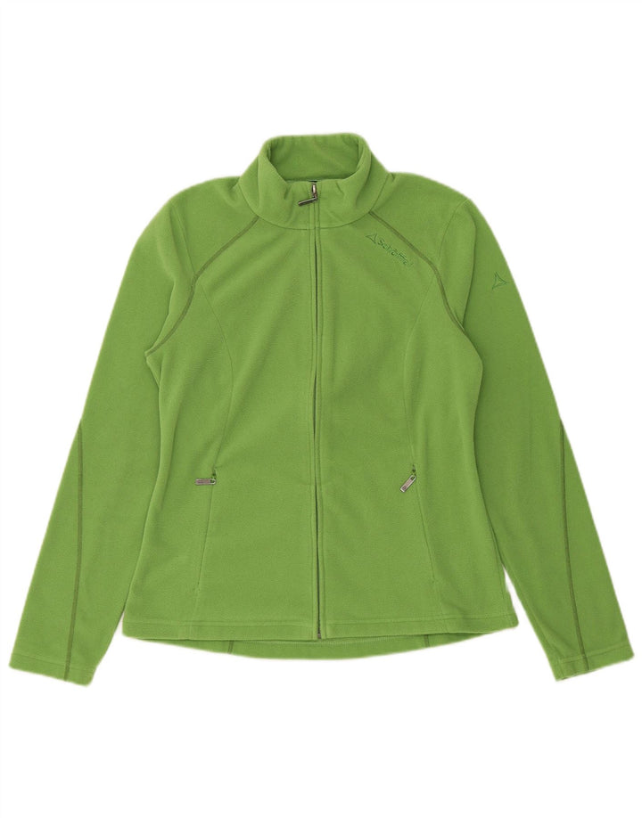 SCHOFFEL Womens Fleece Jacket EU 38 Medium Green Polyester