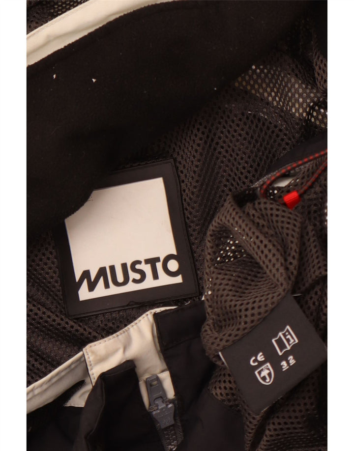 Musto Regnjakke med hætte til mænd UK 40 Large Black Colourblock Polyamid