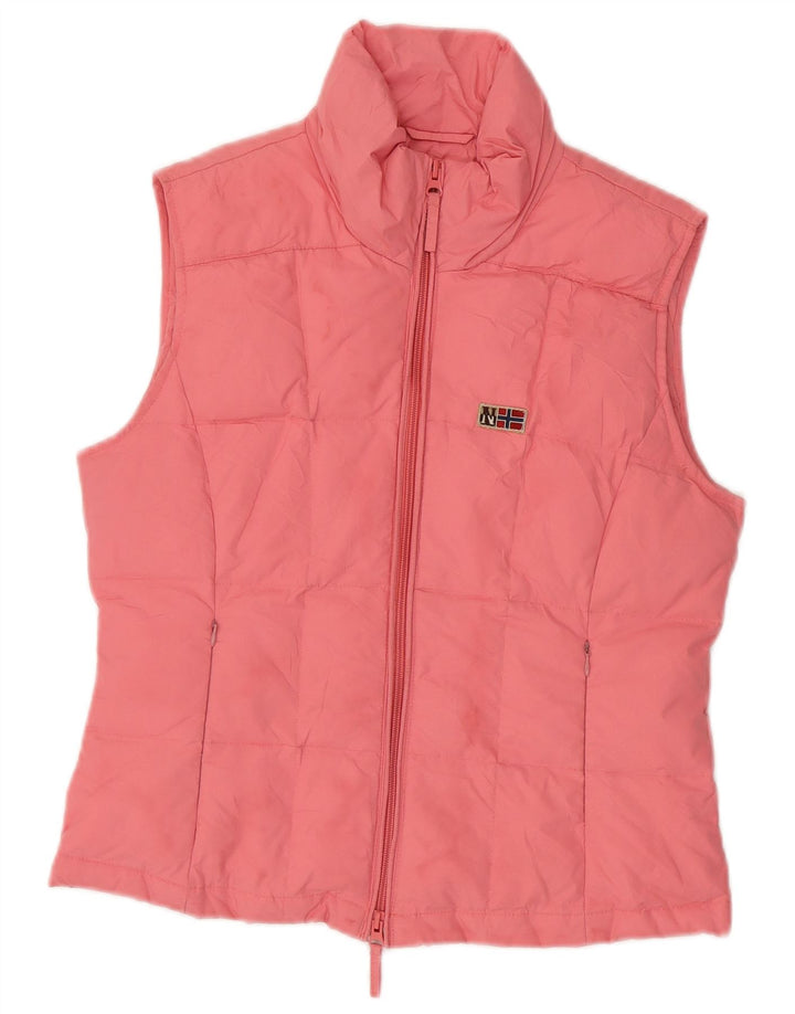 Napapijri Dame Polstret Gilet UK 12 Medium Pink