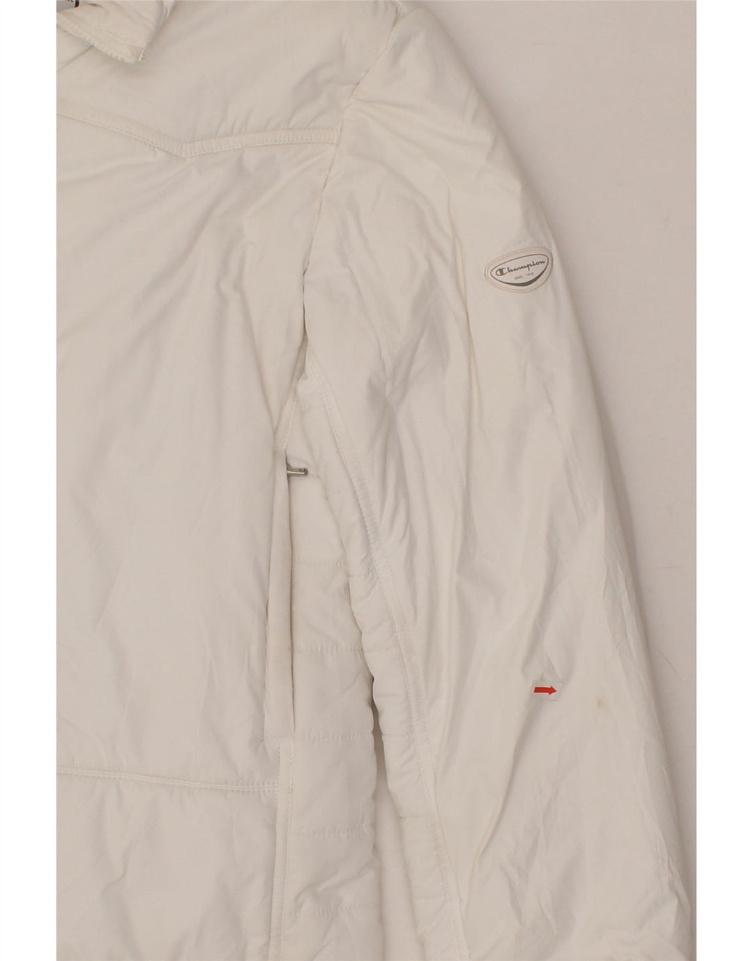 CHAMPION Womens Padded Jacket UK 16 Large White Polyester Vintage Champion and Second-Hand Champion from Messina Hembry 