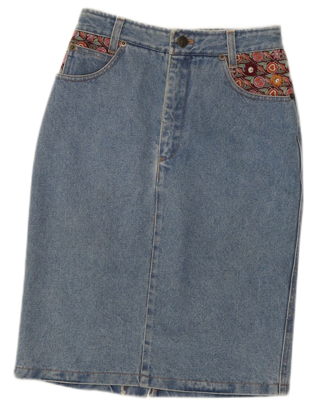 Swinger Dame Denim Nederdel IT 41 Medium W27 Blå Bomuld