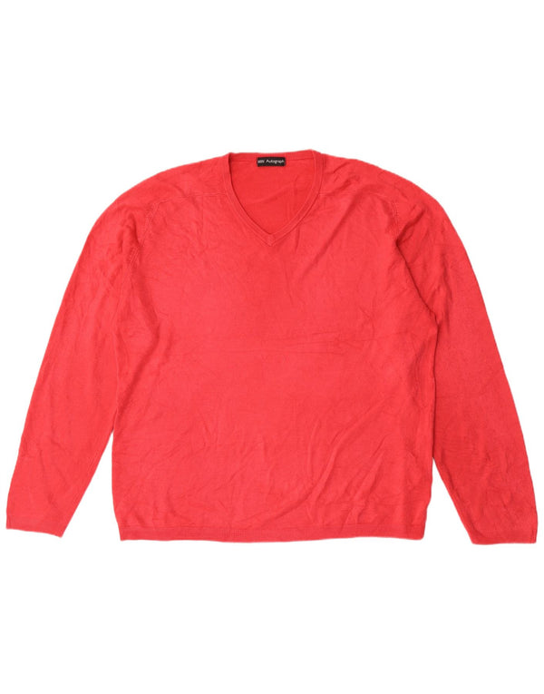 Marks & Spencer Herre Autograph V-hals sweater XL Rød Akryl