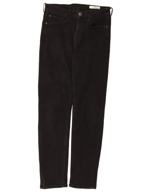 Marks & Spencer Dame Slim Jeans UK 10 Small W28 L28 Black Bomuld