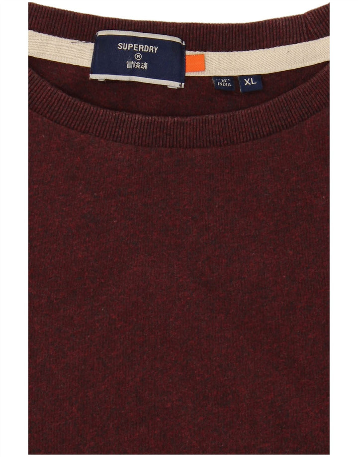 SUPERDRY Herre Top Langærmet XL Burgundy