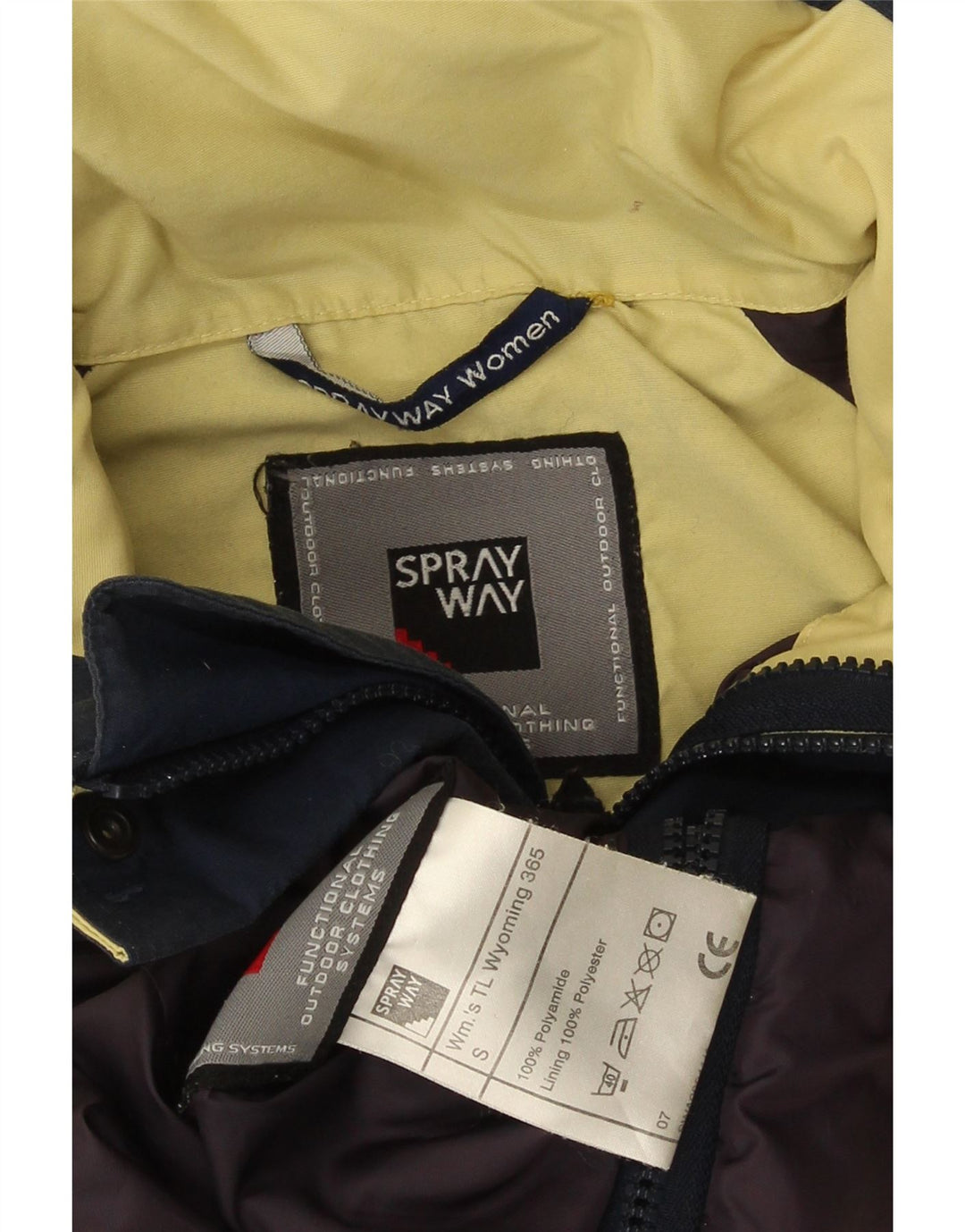 Sprayway Dame Hætte Oversized Regnjakke UK 10 Lille Gul Polyamid