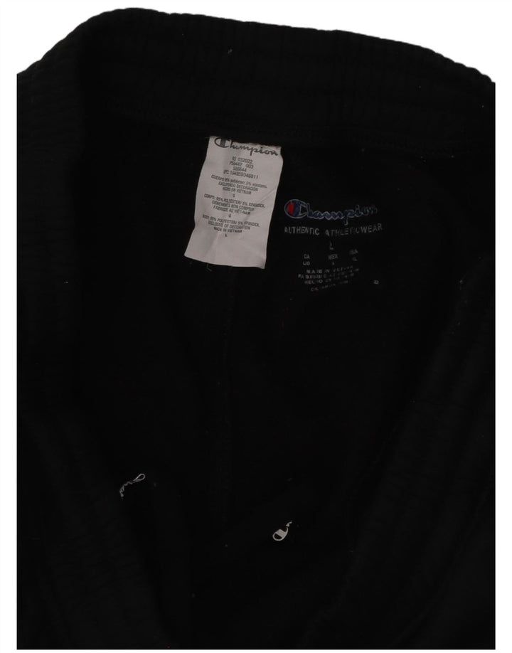 CHAMPION Womens træningsdragt Bukser Joggers UK 14 Large Black Bomuld