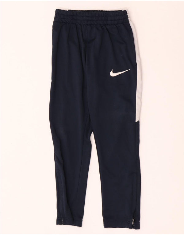 Nike Boys træningsdragt bukser 6-7 år Large Navy Blue Colourblock