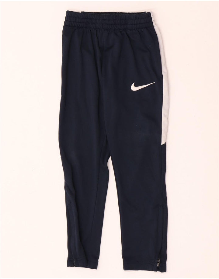 Nike Boys træningsdragt bukser 6-7 år Large Navy Blue Colourblock