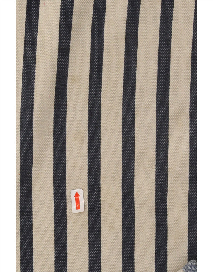 FED FACE Sweatshirt med lynlås til mænd, lille off-hvid stribet bomuld