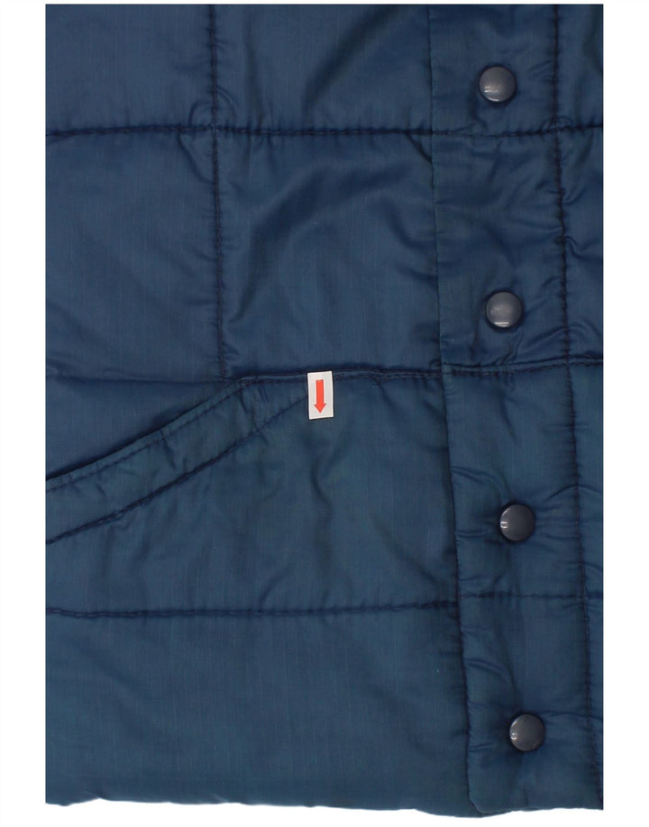 Puffa Boys Polstret Gilet 7-8 år stor blå nylon