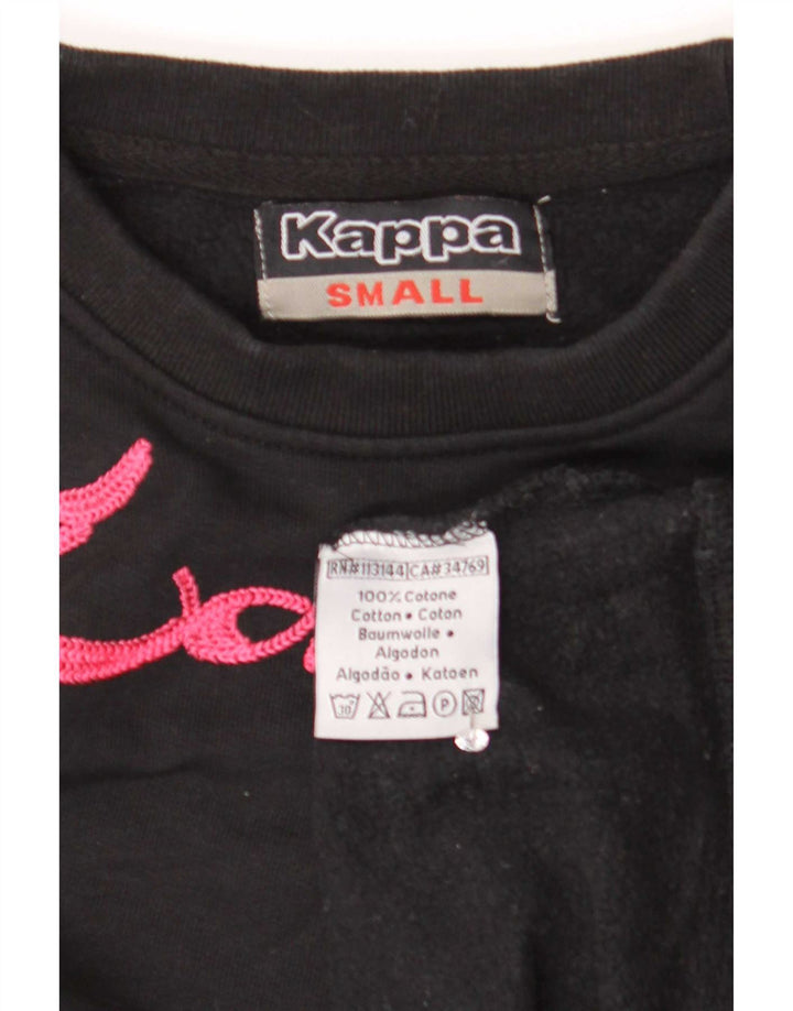 Kappa Herre Grafisk Sweatshirt Jumper Lille sort bomuld