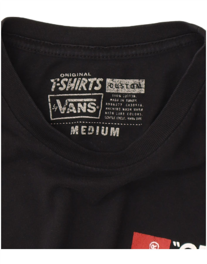 Vans Herre Grafisk T-Shirt Top Medium Sort Bomuld
