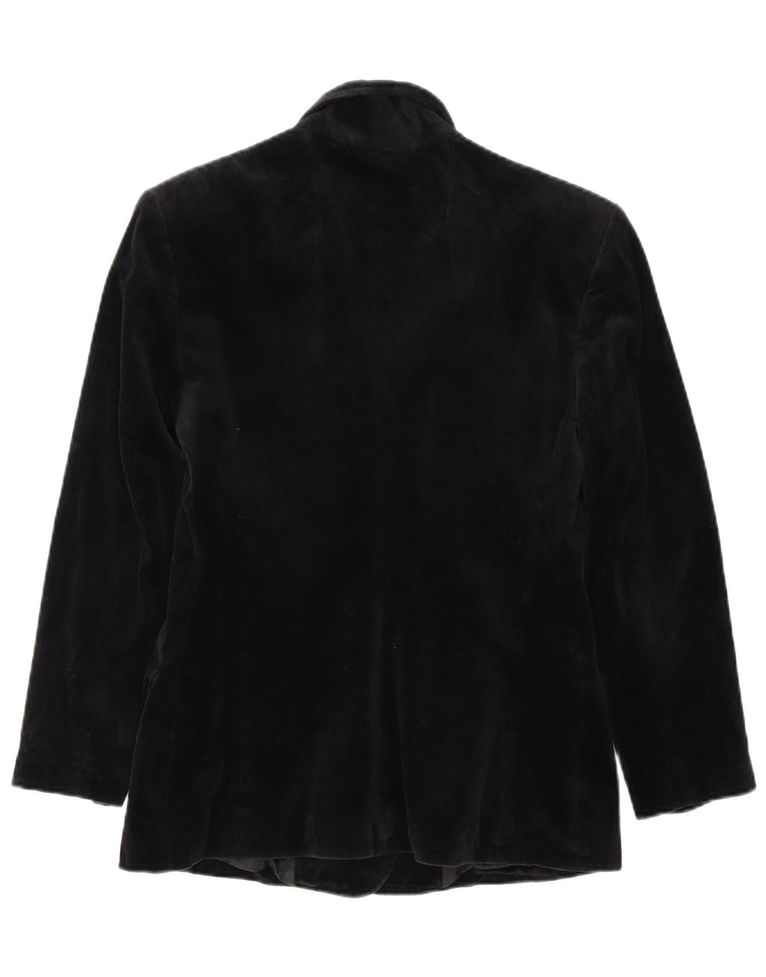 BENETTON Dame Velvet Double Breasted Blazer Jacket IT 44 Medium Black