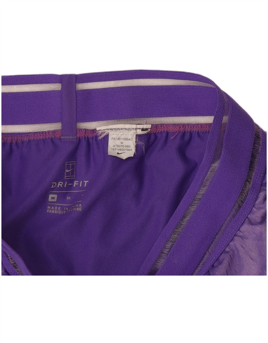 Nike sportsshorts til kvinder UK 14 Mellem lilla stribet