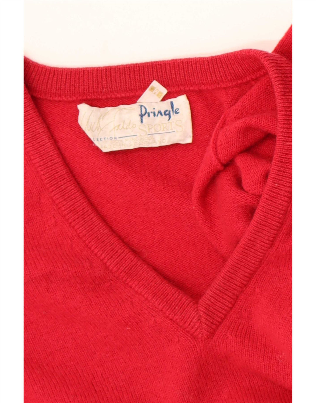 Pringle Herre Regular Fit V-hals sweater Medium Rød Uld