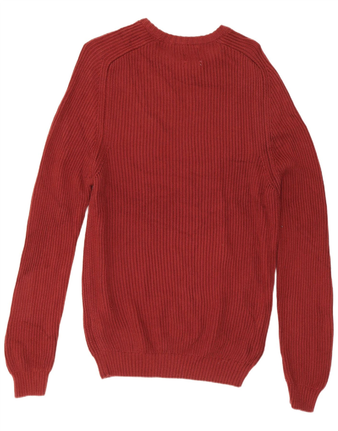 Zara Herre Boat Neck Jumper Sweater Medium Bourgogne Bomuld