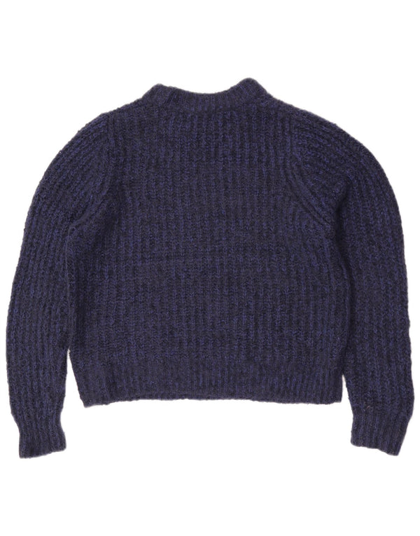 Marks & Spencer Womens Crew Neck Jumper Sweater UK 16 Large Navy Blue