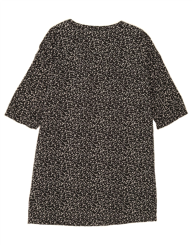 VERO MODA Womens 3/4 Sleeve Shift Dress UK 10 Small Black Polka Dot Vintage Vero Moda and Second-Hand Vero Moda from Messina Hembry 
