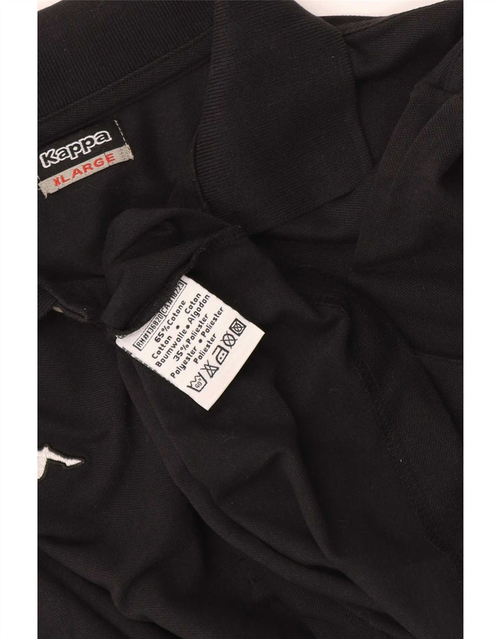 Kappa herre poloshirt XL sort bomuld
