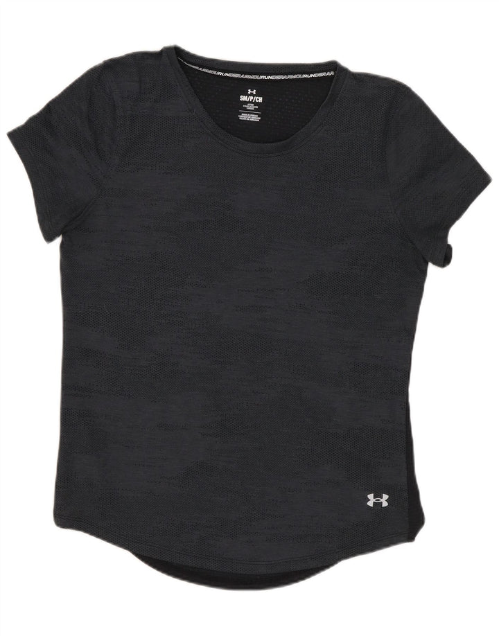 UNDER ARMOUR Dame T-Shirt Top UK 10 Lille Grå