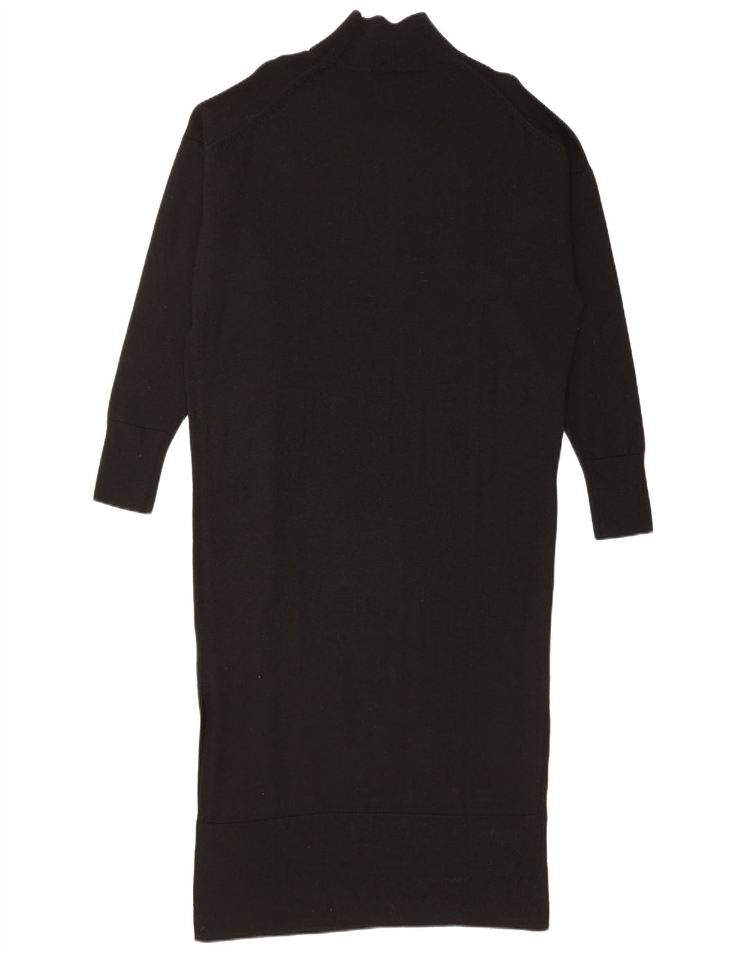 Cos Dame Maxi Oversized Jumper Dress UK 10 Small Black Wool