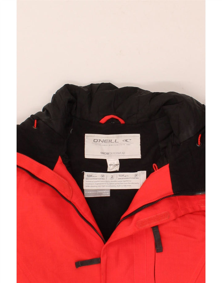 O'NEILL Mens Hooded Windbreaker Jacket UK 34 XS Red Polyester Vintage O'Neill and Second-Hand O'Neill from Messina Hembry 
