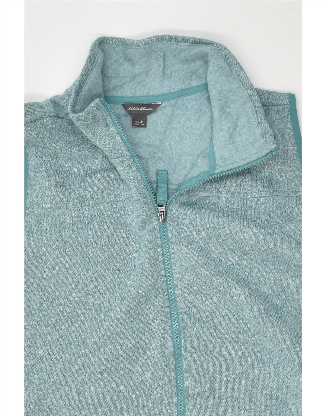 EDDIE BAUER Womens Sleeveless Cardigan Sweater UK 12 Medium Blue Polyester | Vintage Eddie Bauer | Thrift | Second-Hand Eddie Bauer | Used Clothing | Messina Hembry 