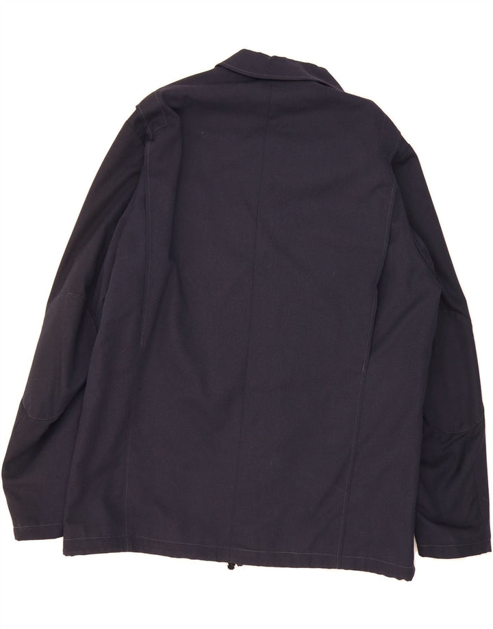VINTAGE Mens Bomber Jacket UK 36 Small Navy Blue Vintage Vintage and Second-Hand Vintage from Messina Hembry 