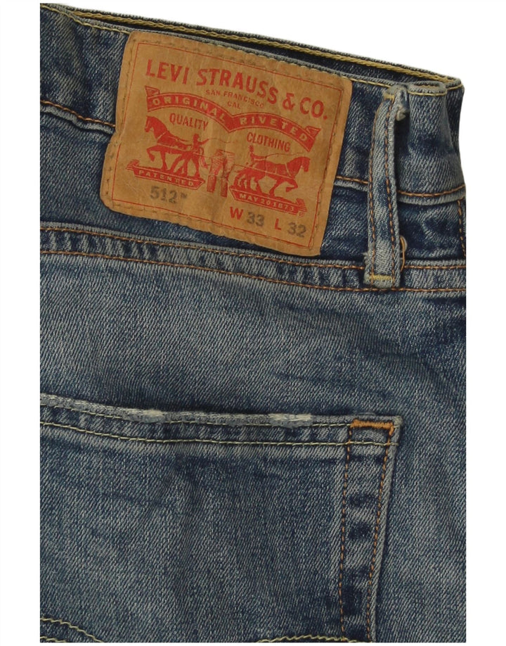 LEVI'S Herre 512 Slim Tapered Jeans W33 L32 Blå