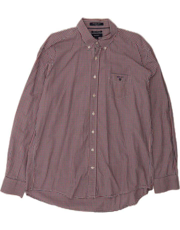 GANT Mens Regular Fit Shirt XL Red Gingham Cotton Vintage Gant and Second-Hand Gant from Messina Hembry 