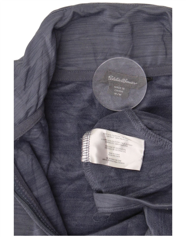 Eddie Bauer Dame lynlås-hals Top Langærmet UK 14 Medium Navy Blue