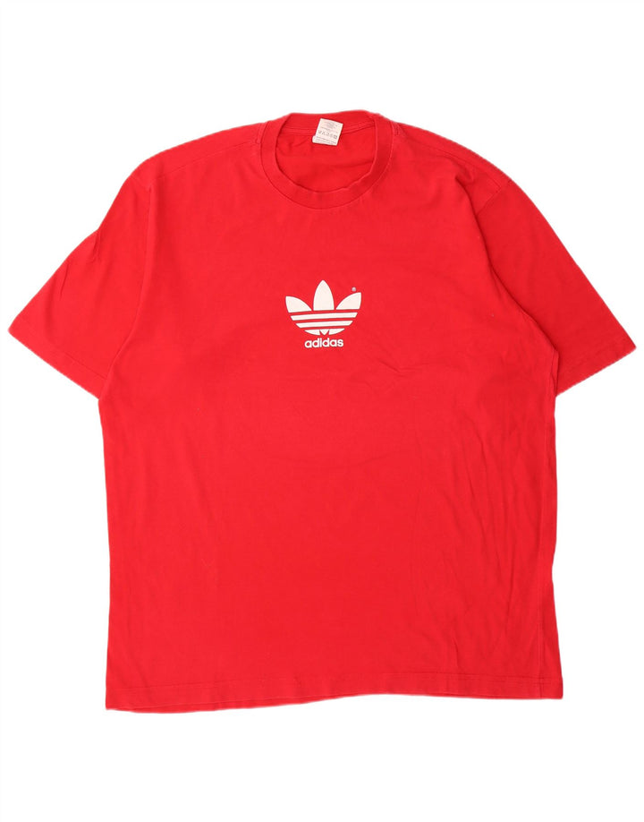 Adidas Grafisk T-shirt top til mænd, stor rød bomuld