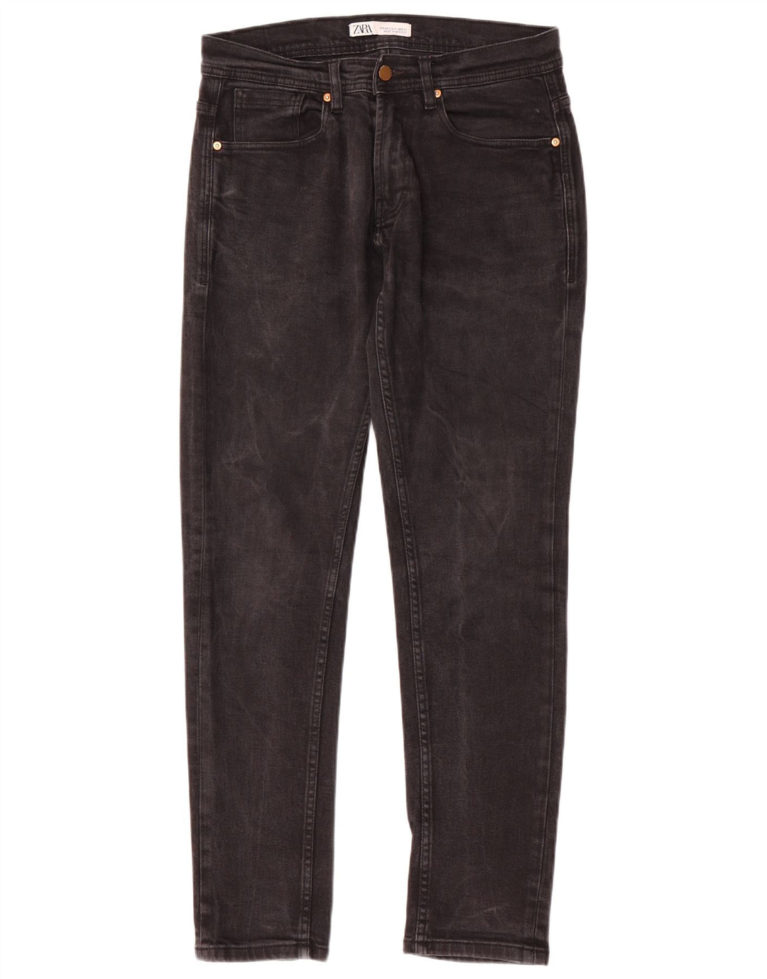 Zara Herre Slim Jeans EU 40 Medium W31 L30 Sort
