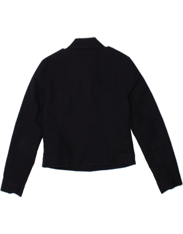 MICHAEL KORS Womens Military Jacket UK 12 Medium Navy Blue Cotton Vintage Michael Kors and Second-Hand Michael Kors from Messina Hembry 