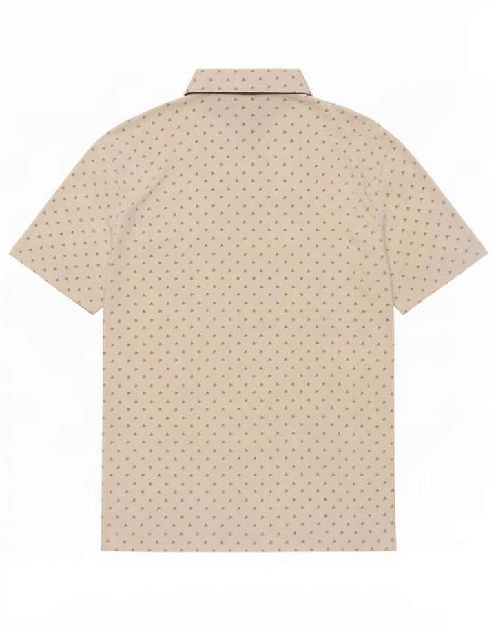Adidas grafisk poloshirt til mænd, lille hvid polyester