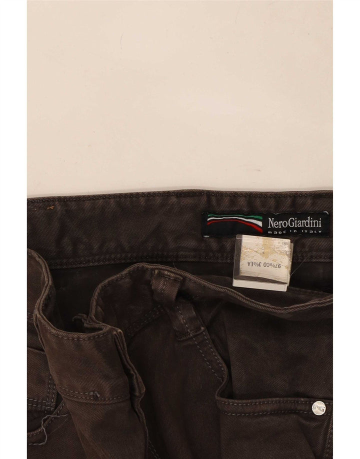 Nero Giardini Straight Jeans til mænd W34 L35 brun bomuld